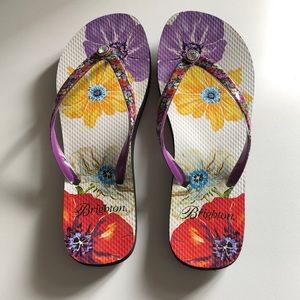 Brighton Printed Posies Floret Flip Flops